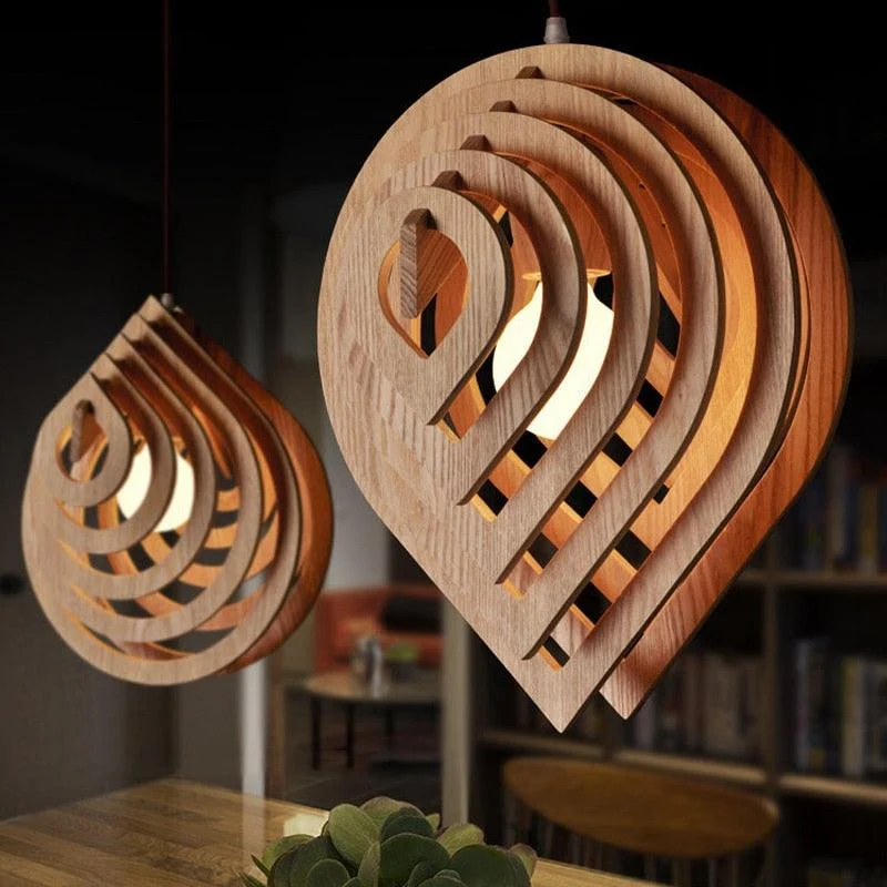 Deron - Modern Wood Pendant Light -Bathlova