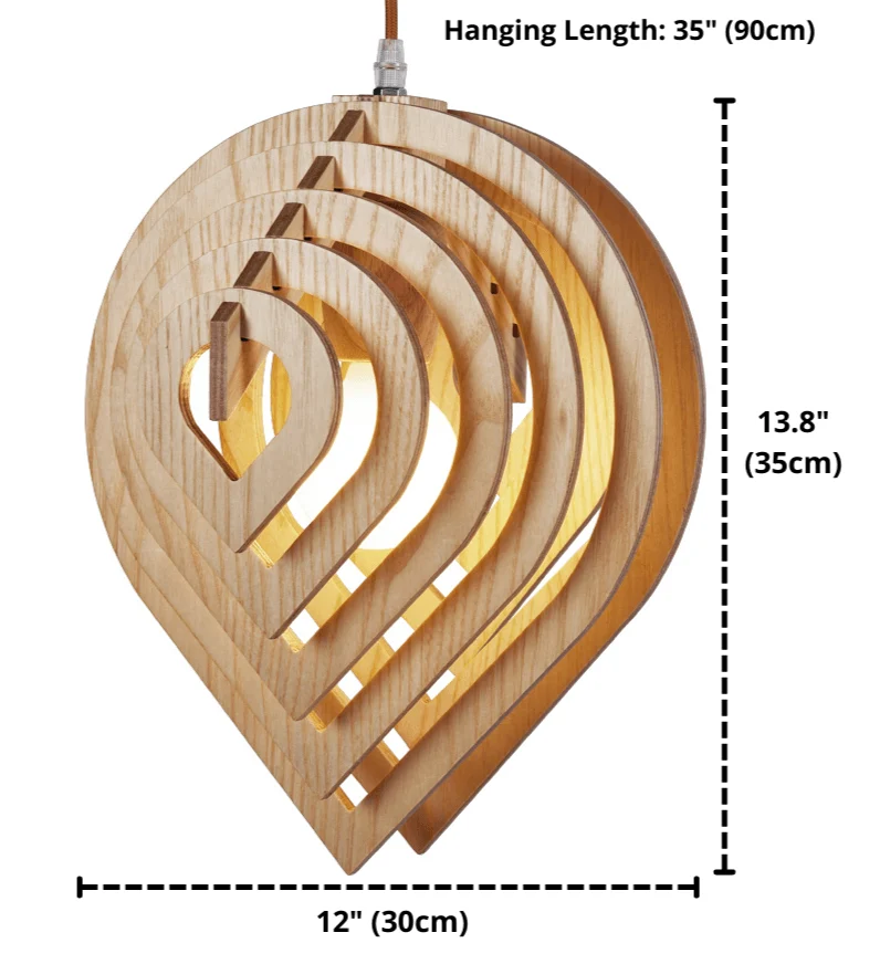 Deron - Modern Wood Pendant Light -Bathlova