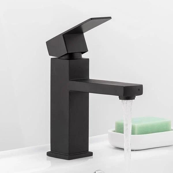 Desire - Black Stainless Steel Square Bathroom Tap -Bathlova