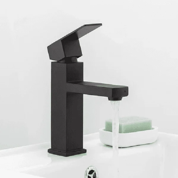 Desire - Black Stainless Steel Square Bathroom Tap -Bathlova