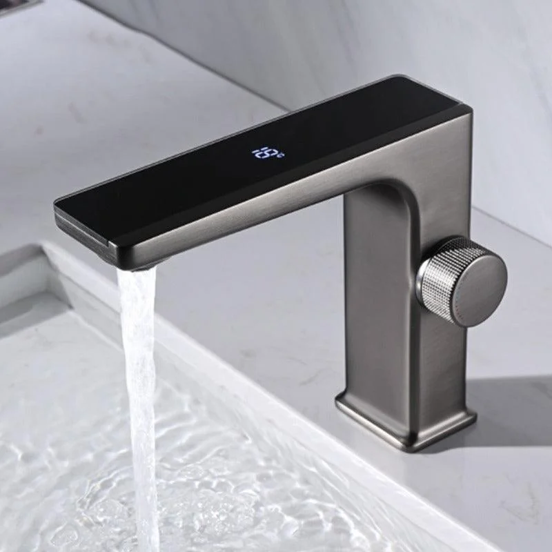 Digital Display Bathroom Basin Tap Intelligent LED Brass Deck Tap -Bathlova