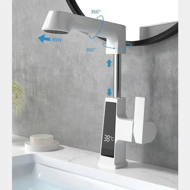 Digital-Display Bathroom Tap with Pull-out Spray -Bathlova