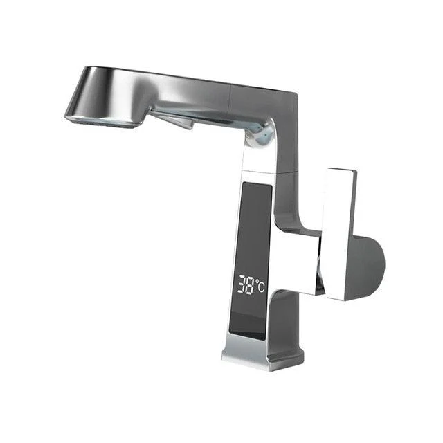 Digital-Display Bathroom Tap with Pull-out Spray -Bathlova