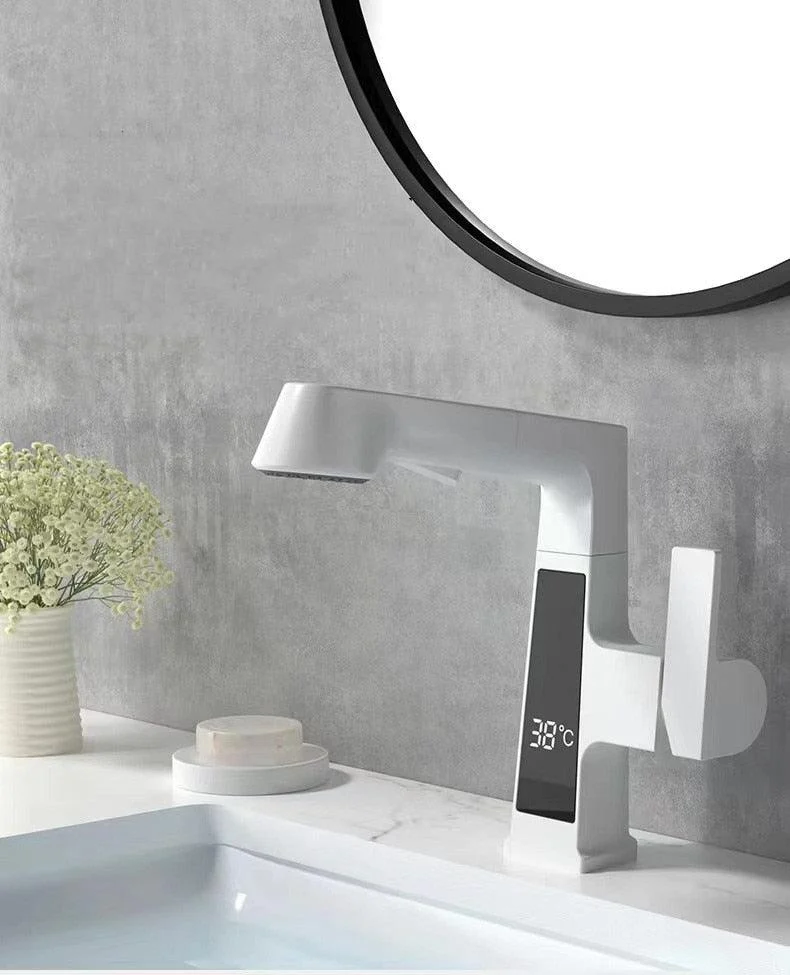 Digital-Display Bathroom Tap with Pull-out Spray -Bathlova