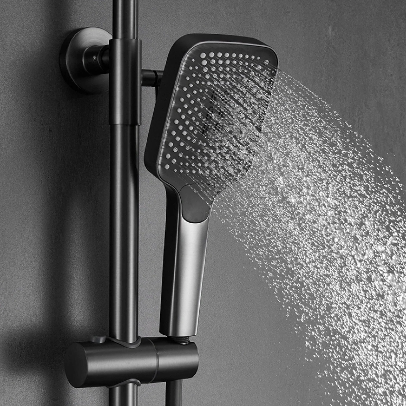 Digital Display Design Waterfall Water Outlet Dual Control Shower Tap -Bathlova