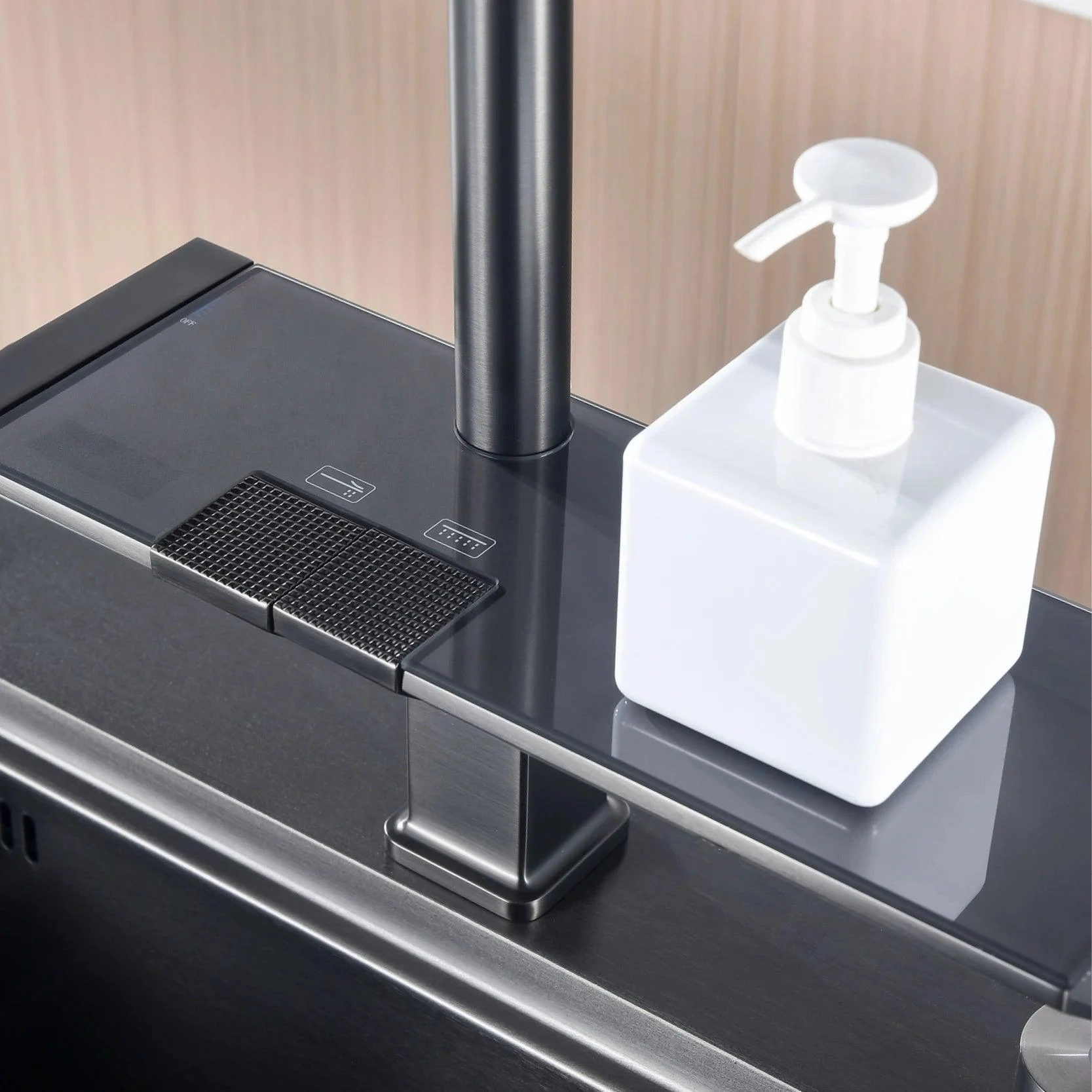 Digital Display Kitchen Tap Pull-out Single Handle 2 Control Tap -Bathlova