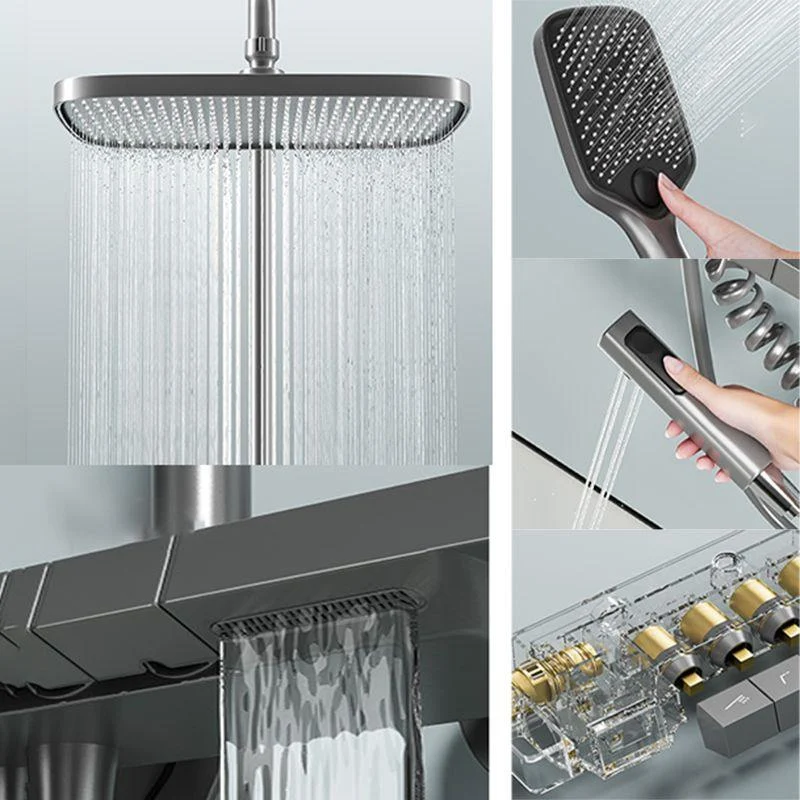 Digital Display Shower System Brass 2 Shower Heads Shower Set -Bathlova