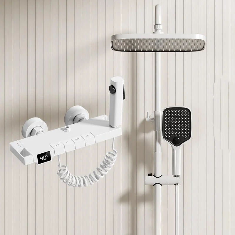 Digital Display Shower System Brass 2 Shower Heads Shower Set -Bathlova