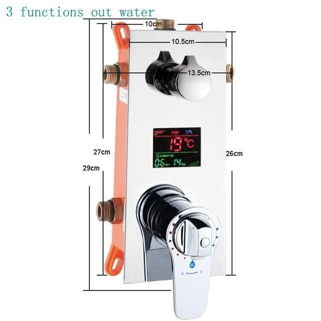 Digital Display Shower Valve Temperature -Bathlova