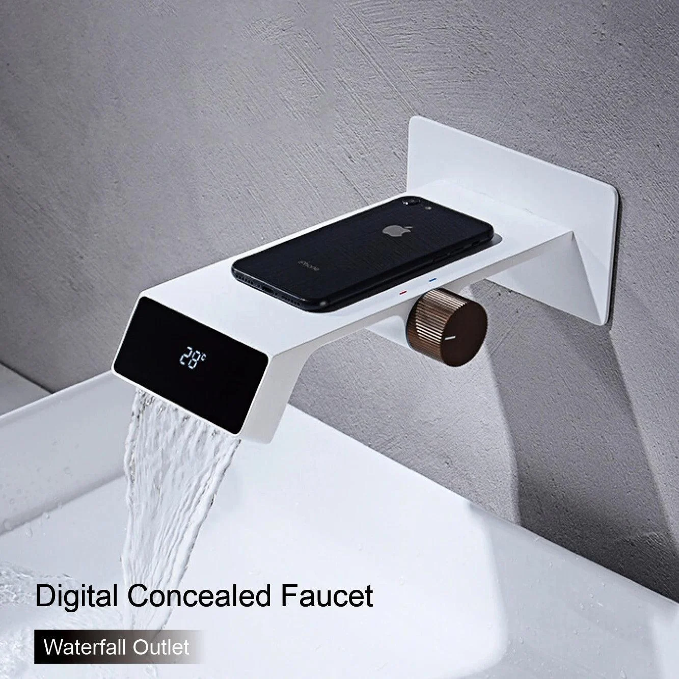 Digital Display Wall Entry Design Dual Control Basin Tap -Bathlova