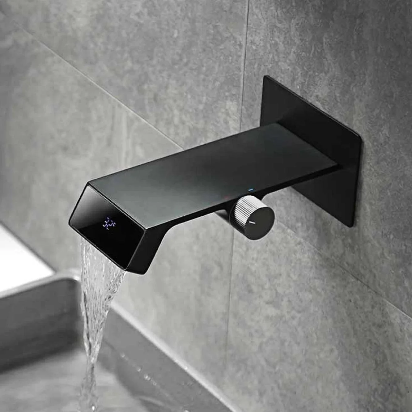 Digital Display Wall Entry Design Dual Control Basin Tap -Bathlova