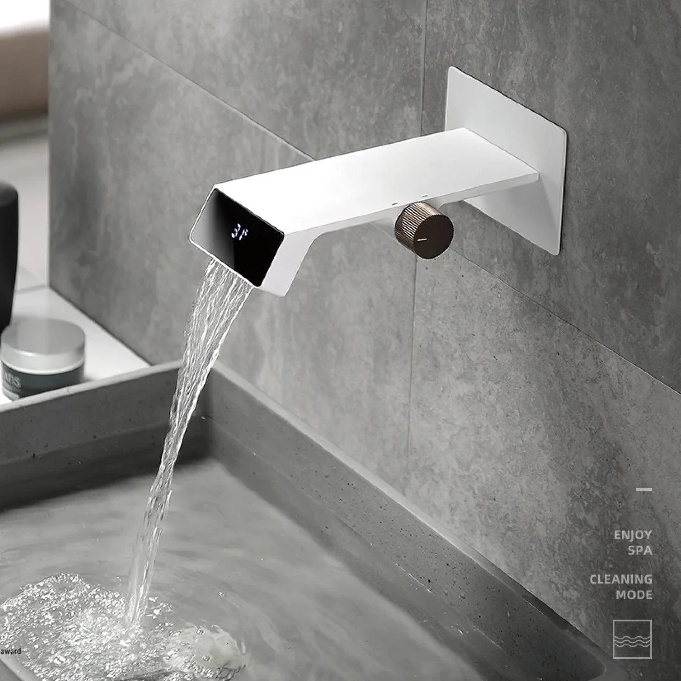 Digital Display Wall Entry Design Dual Control Basin Tap -Bathlova