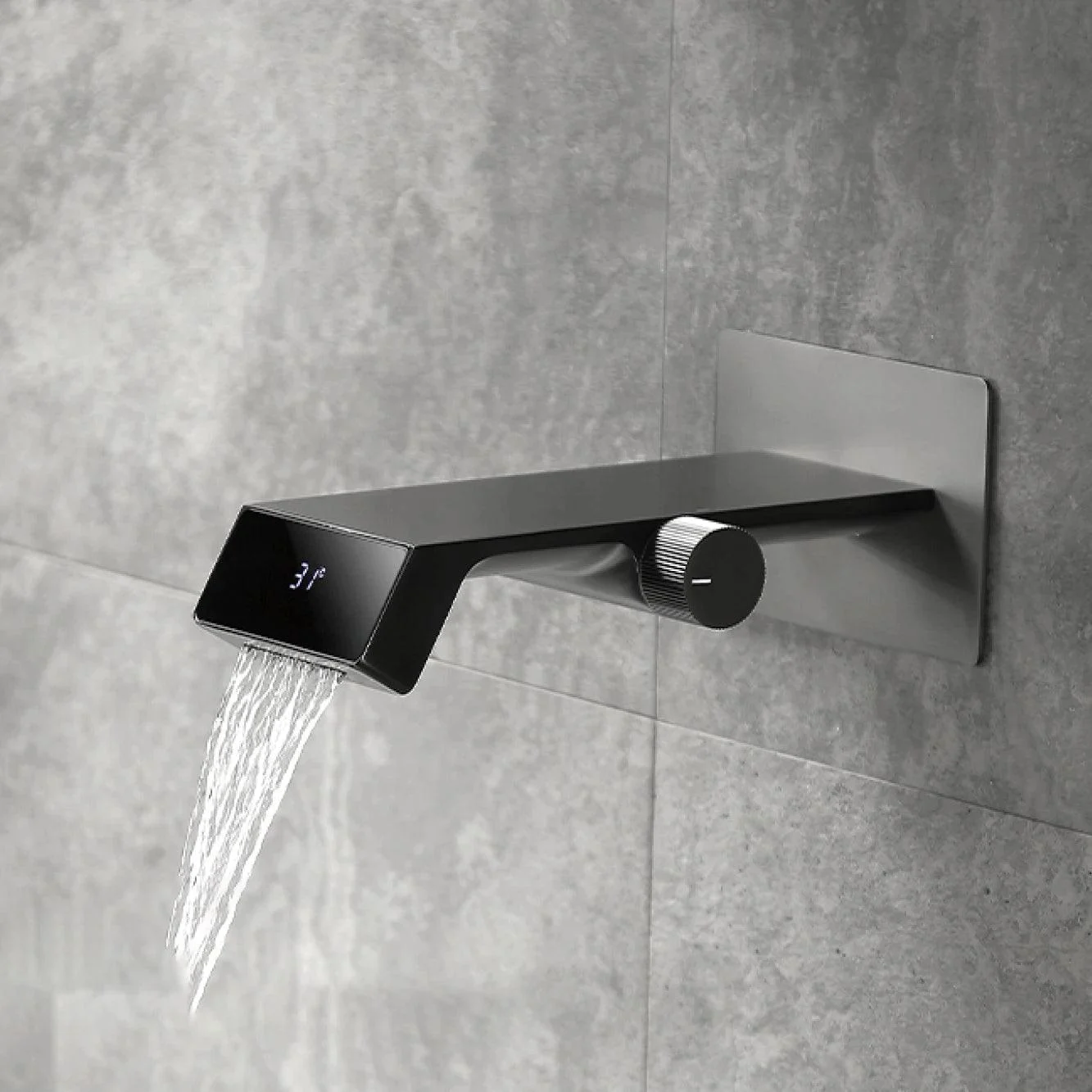 Digital Display Wall Entry Design Dual Control Basin Tap -Bathlova