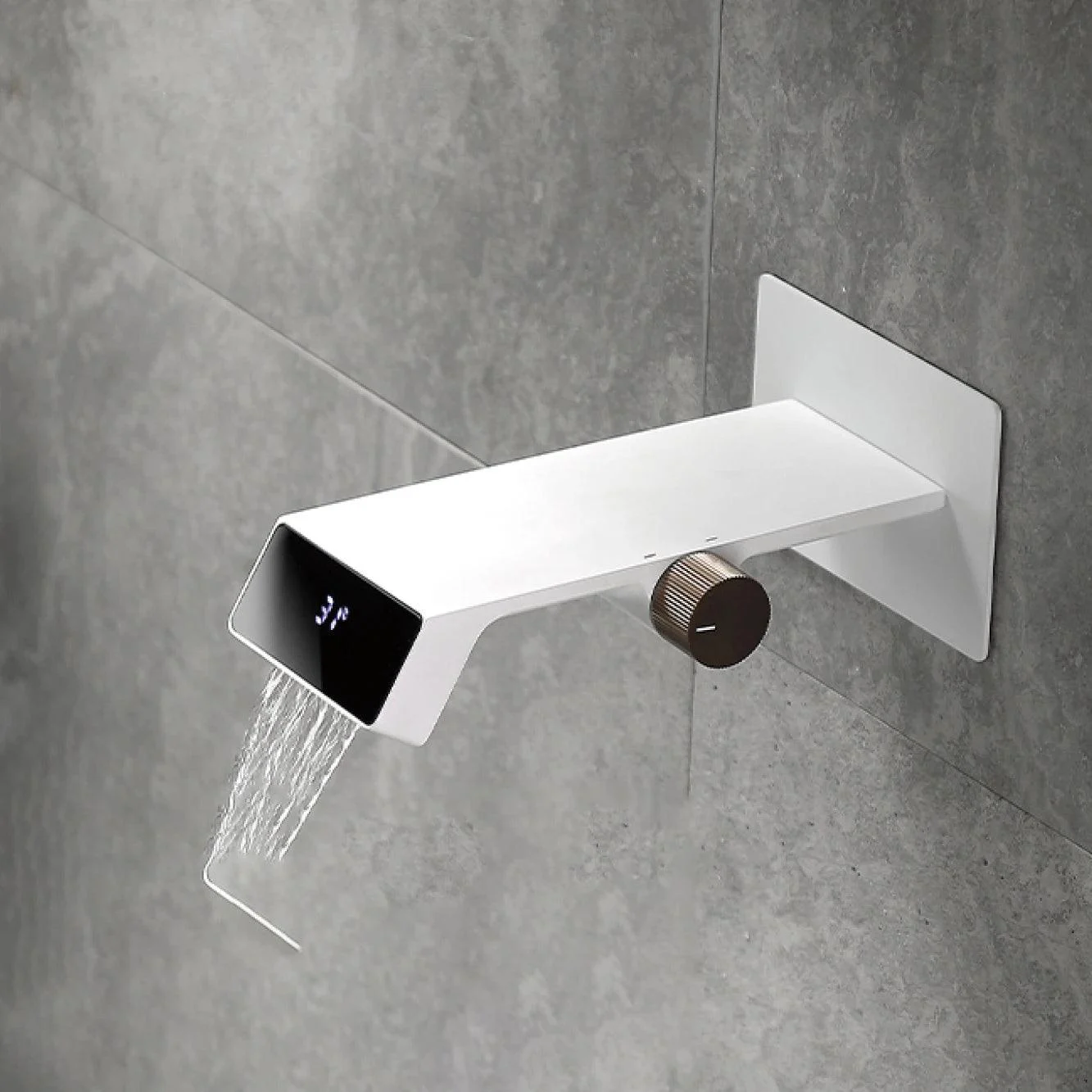 Digital Display Wall Entry Design Dual Control Basin Tap -Bathlova