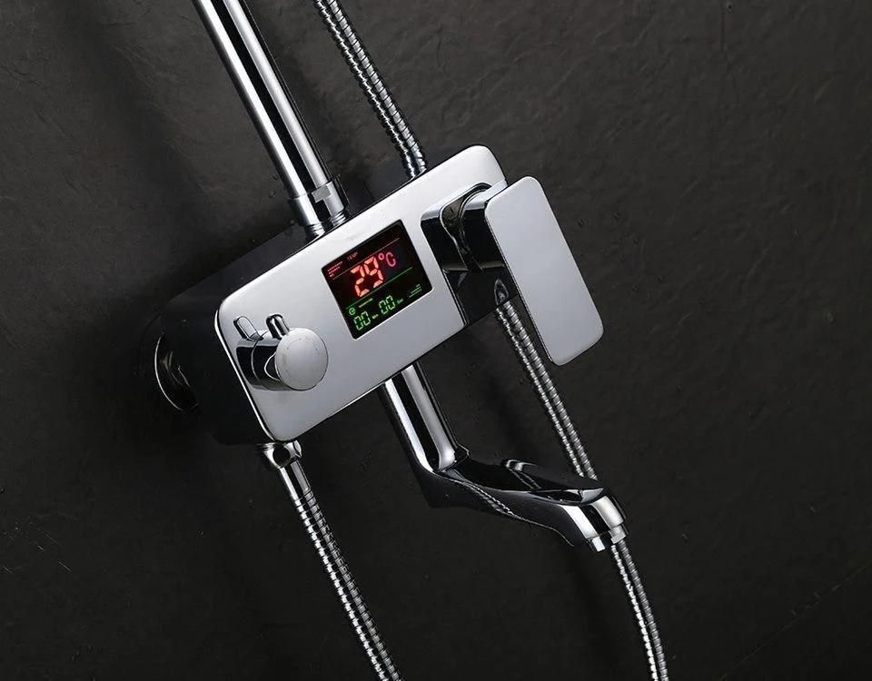 Digital LED Display Shower Tap Set -Bathlova