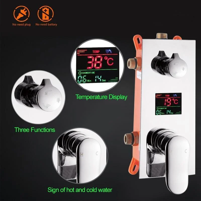 Digitally Mounted Shower Mixer Valve Control with Smart Shower Panel -Bathlova