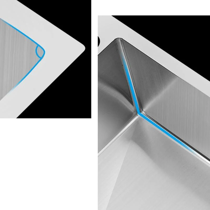 Dirt Resistant Kitchen Sink Soundproof Detail Kitchen Double Sink with Overflow Hole -Bathlova