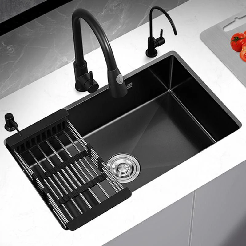 Dirt Resistant Kitchen Sink Soundproof Detail Kitchen Sink with Overflow Hole -Bathlova