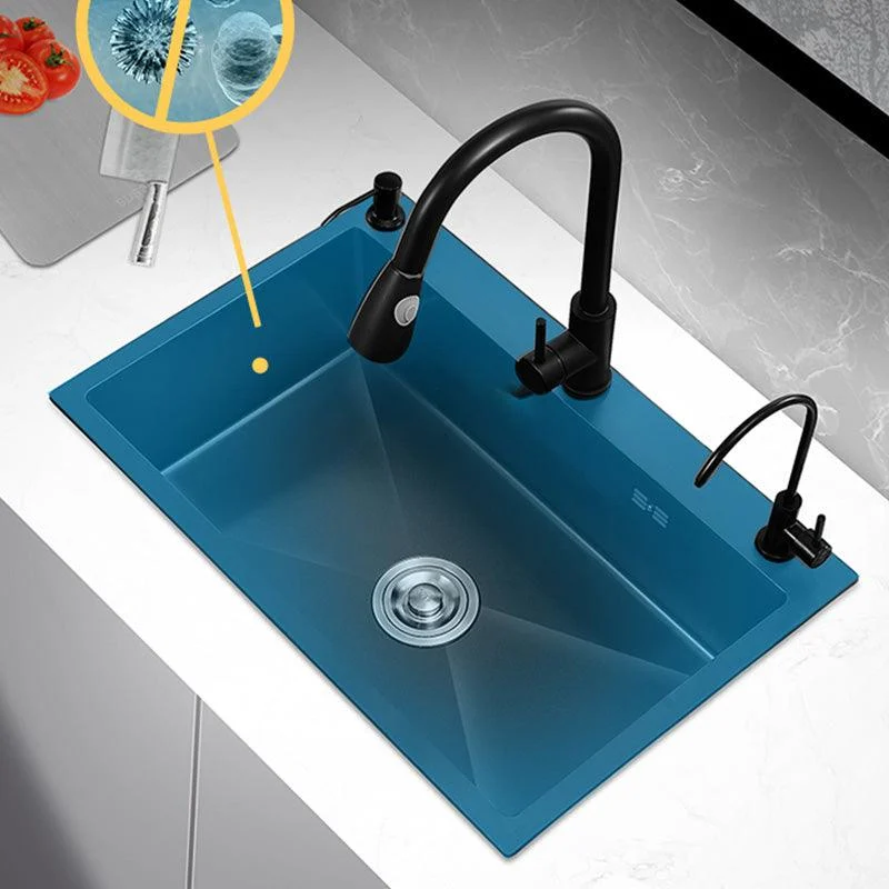 Dirt Resistant Kitchen Sink Soundproof Detail Kitchen Sink with Overflow Hole -Bathlova