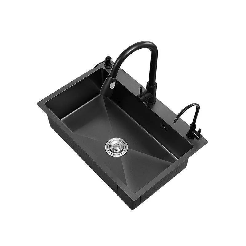 Dirt Resistant Kitchen Sink Soundproof Detail Kitchen Sink with Overflow Hole -Bathlova