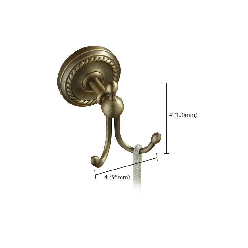 Distressed Brass Traditional Bathroom Set with Bath Shelf/Paper Holder & Towel Bar -Bathlova