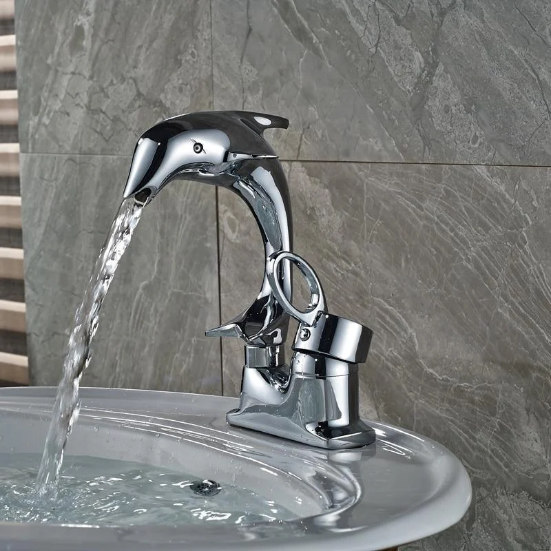 Dolphin Style Single Handle Basin Mixer Tap Tap -Bathlova