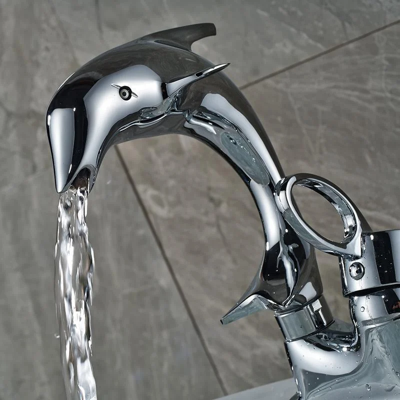 Dolphin Style Single Handle Basin Mixer Tap Tap -Bathlova