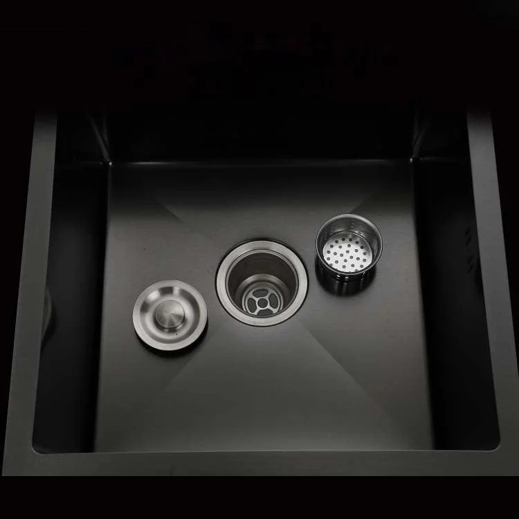 Double Bowl Stainless Steel Sink in black with Strainer Drop-In Kitchen Sink -Bathlova