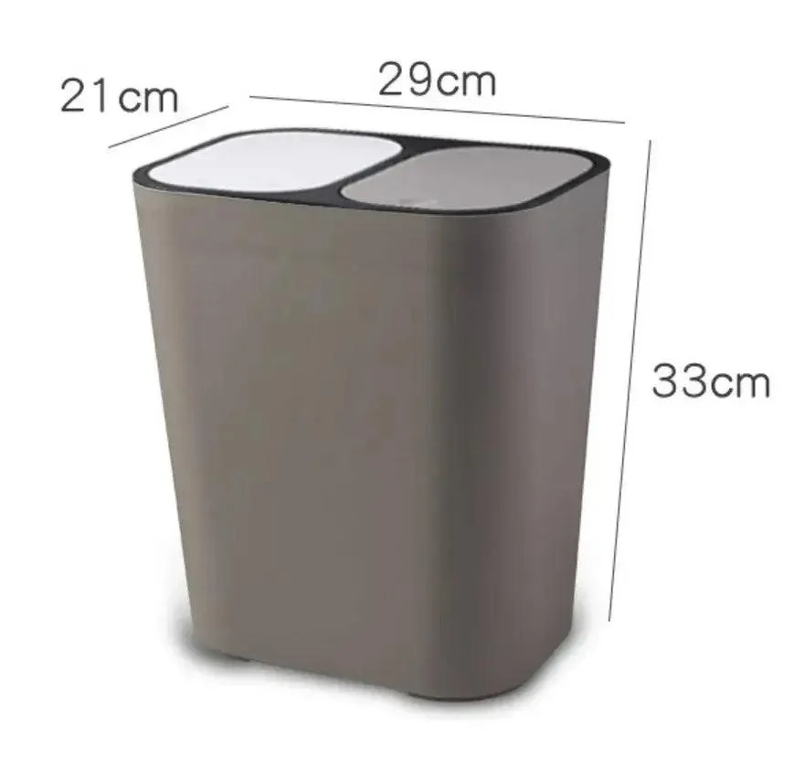 Double Covered Sorting Trash Can -Bathlova