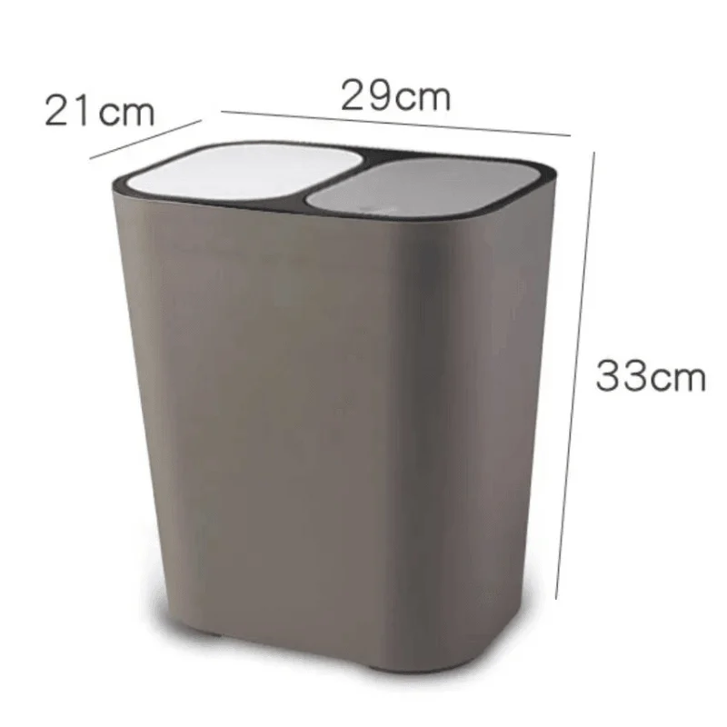 Double Covered Sorting Trash Can -Bathlova