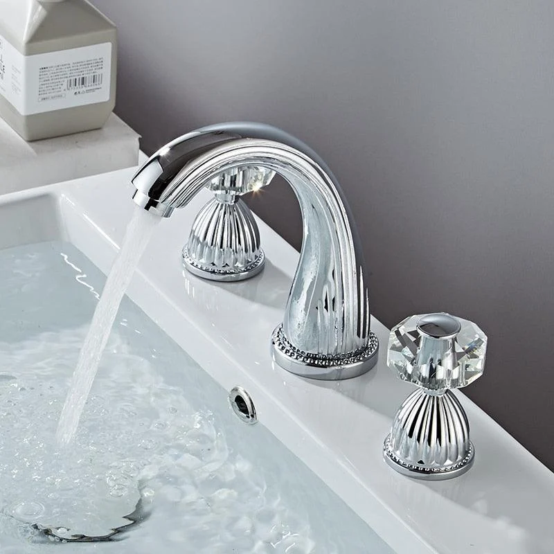 Double Crystal Handle Bathroom Tap -Bathlova