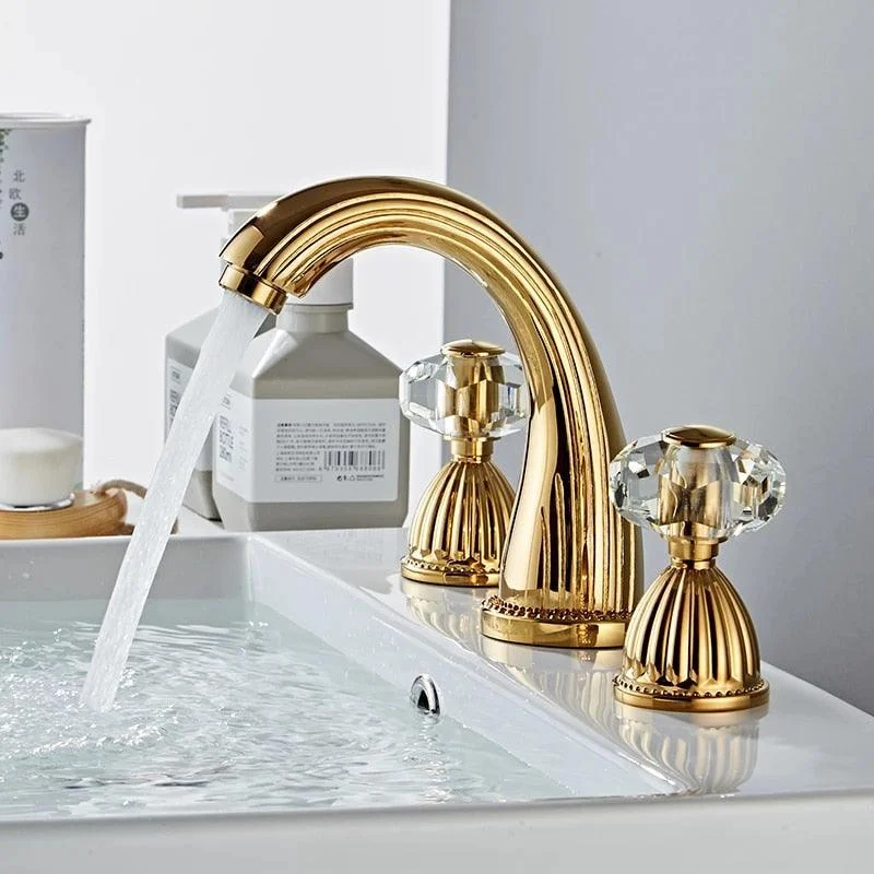 Double Crystal Handle Bathroom Tap -Bathlova