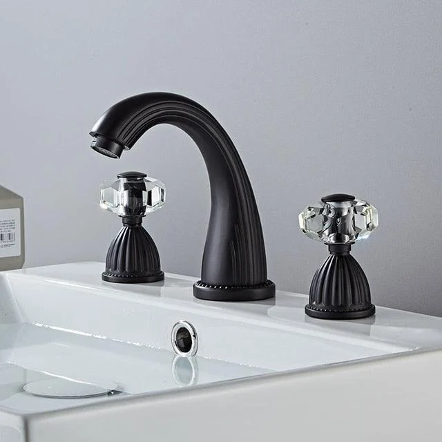 Double Crystal Handle Bathroom Tap -Bathlova