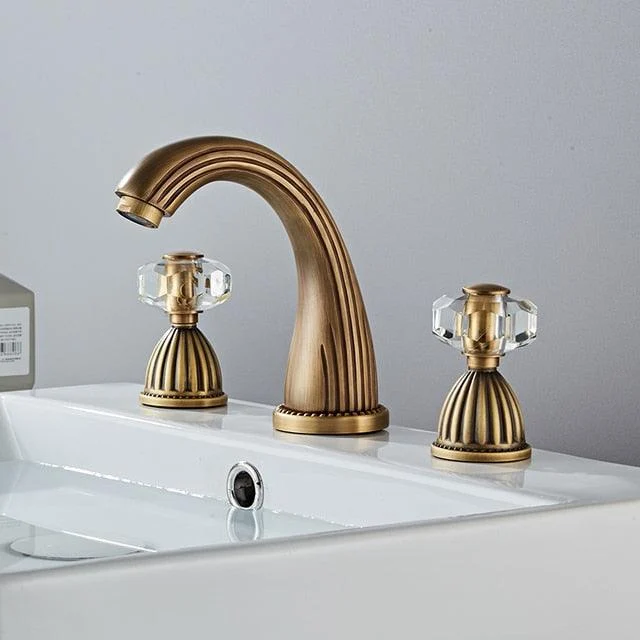 Double Crystal Handle Bathroom Tap -Bathlova