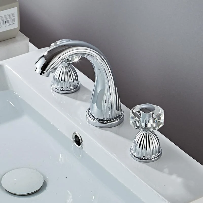 Double Crystal Handle Bathroom Tap -Bathlova