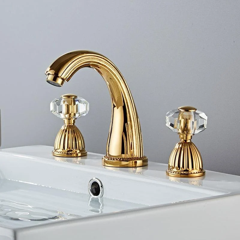 Double Crystal Handle Bathroom Tap -Bathlova