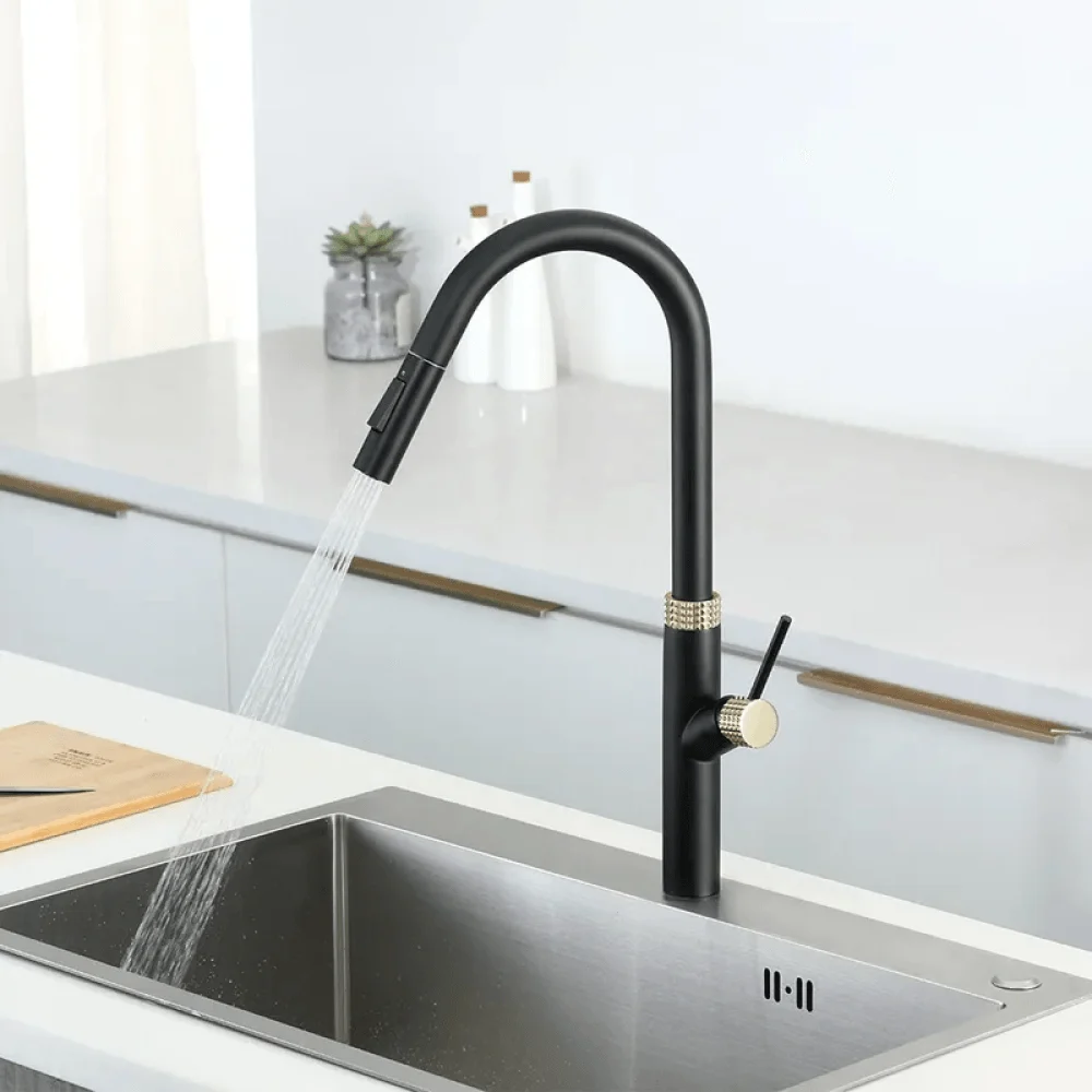 Double Function Touch Kitchen Tap with Pull Out Spray -Bathlova