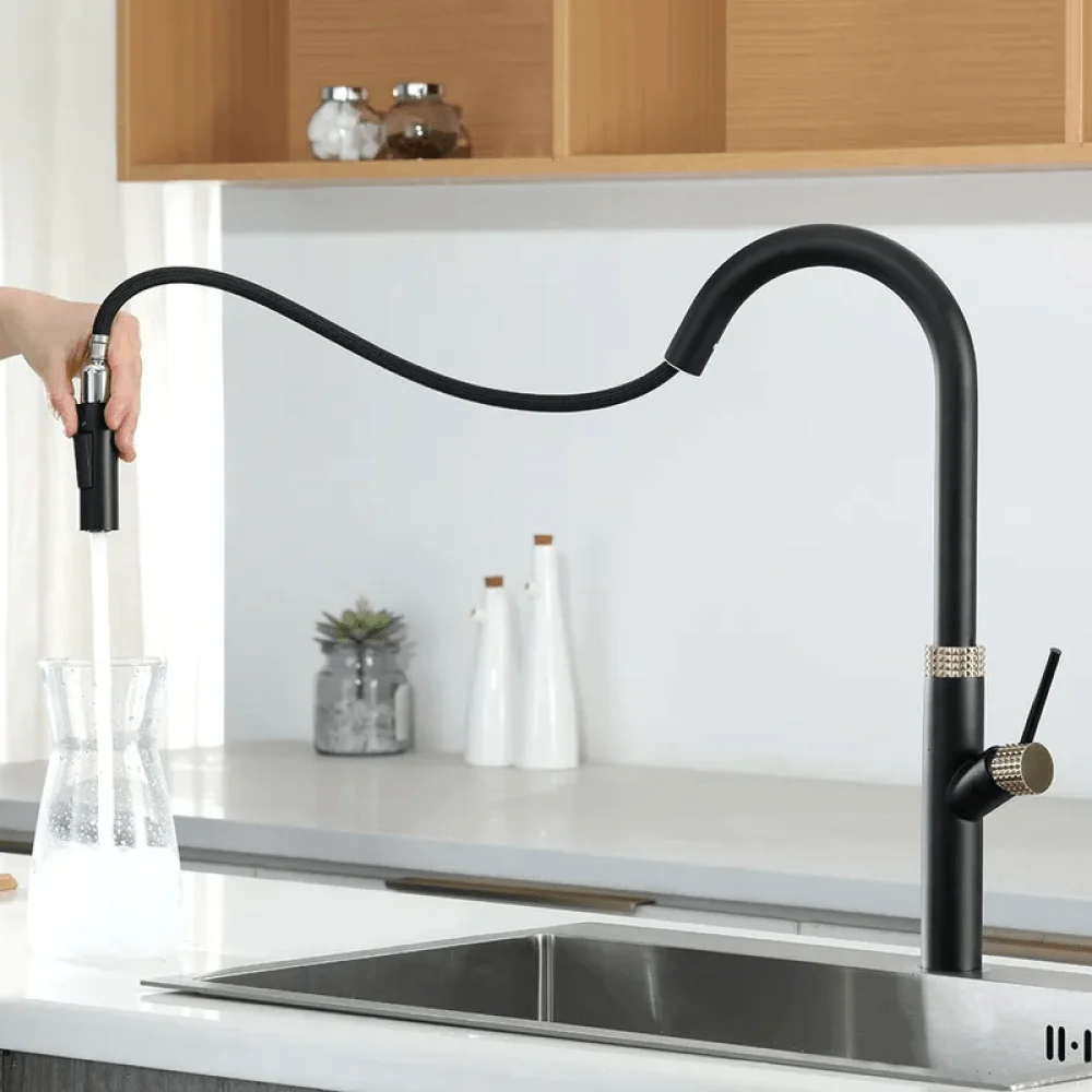 Double Function Touch Kitchen Tap with Pull Out Spray -Bathlova