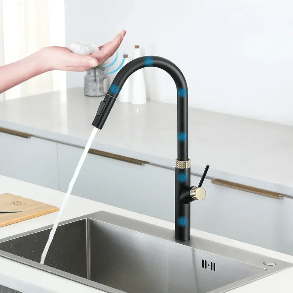 Double Function Touch Kitchen Tap with Pull Out Spray -Bathlova