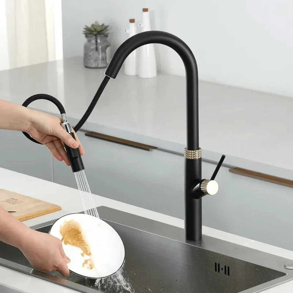 Double Function Touch Kitchen Tap with Pull Out Spray -Bathlova