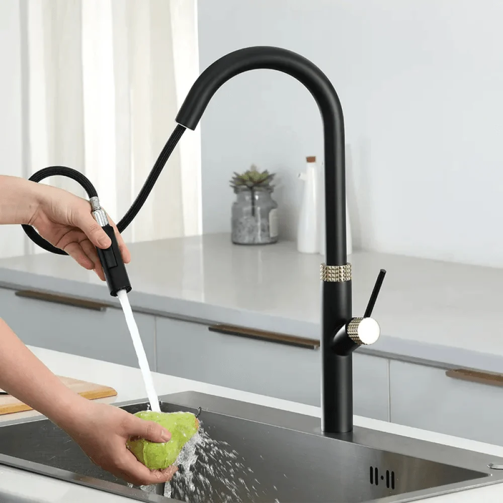 Double Function Touch Kitchen Tap with Pull Out Spray -Bathlova