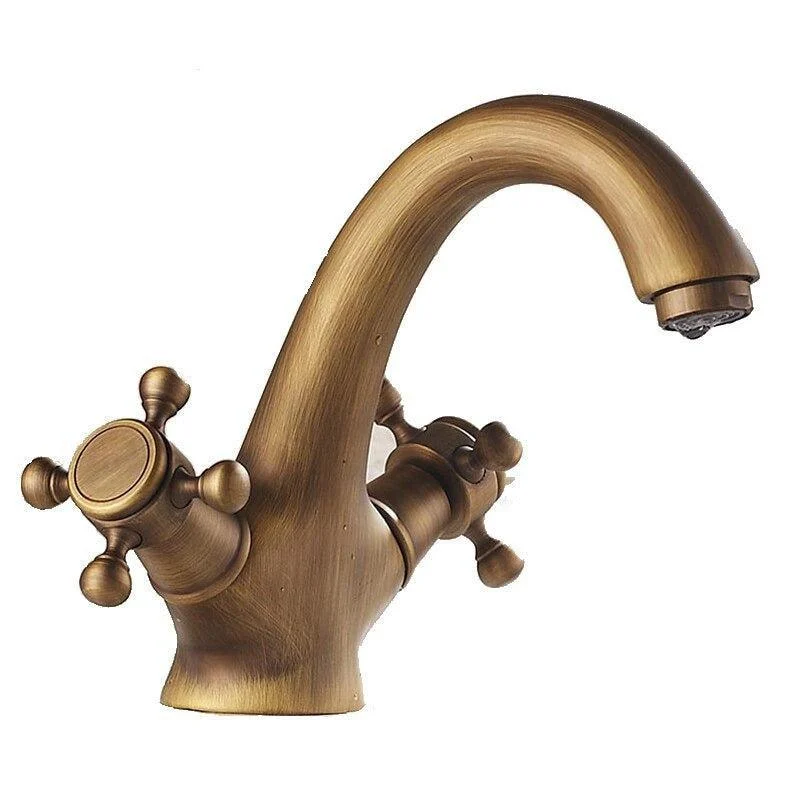 Double Handle Control Antique Tap Kitchen Bathroom Basin Mixer Tap -Bathlova