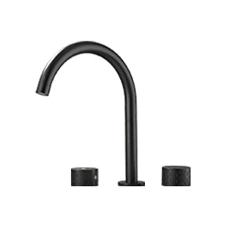 Double Handle Tub Filler Deck Mounted High Arc Brass Modern Roman Tub Filler -Bathlova