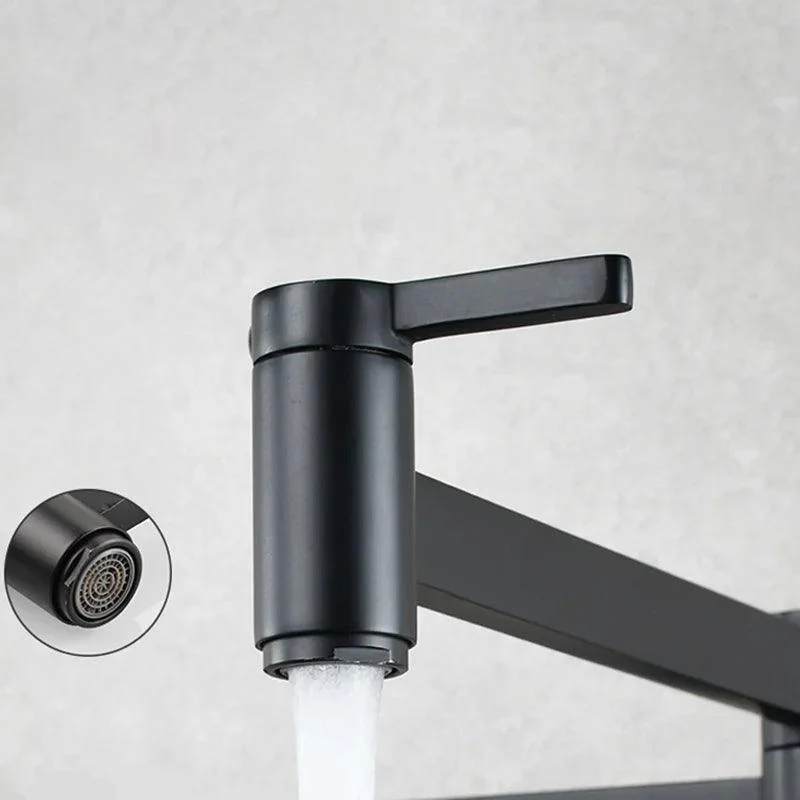 Double Switch Basin Tap Kitchen In-Wall Foldable Single Cold Tap -Bathlova