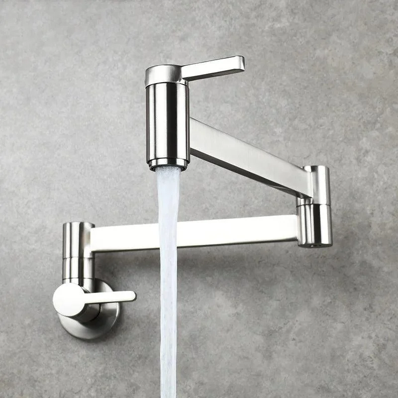 Double Switch Basin Tap Kitchen In-Wall Foldable Single Cold Tap -Bathlova