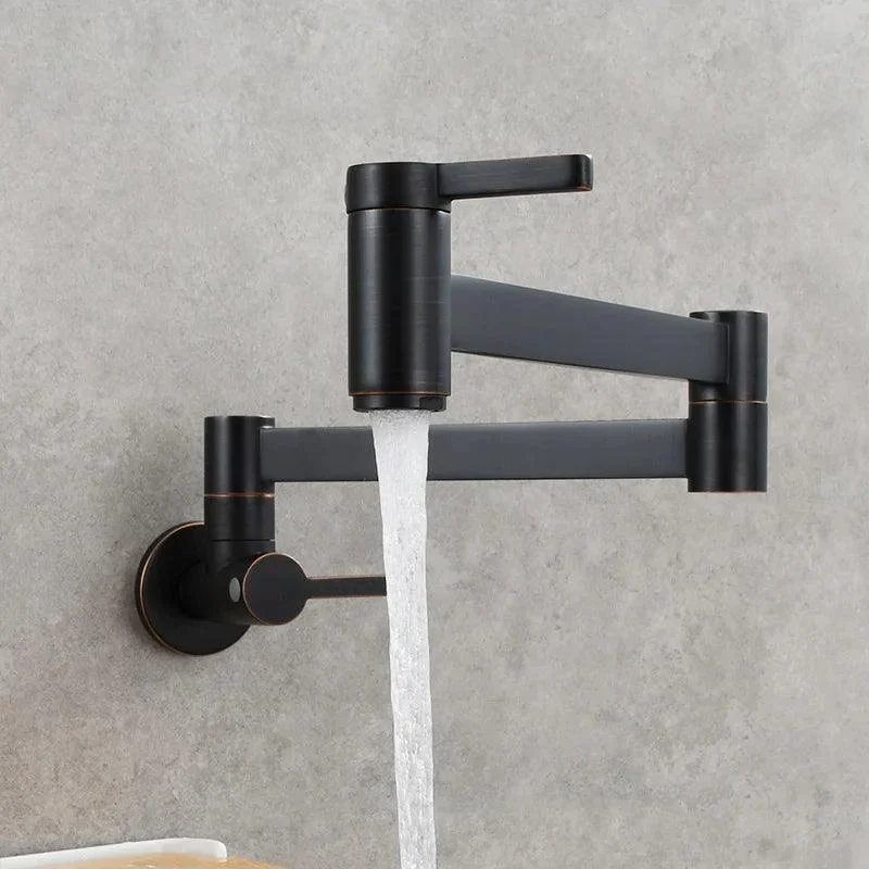 Double Switch Basin Tap Kitchen In-Wall Foldable Single Cold Tap -Bathlova