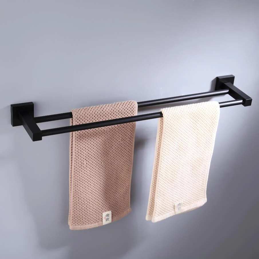 Double Towel Bars Bathroom Towel Hanger Space Bathroom Accessories -Bathlova