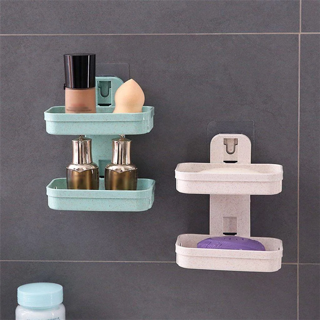 Double Wall Mounted Soap Storage Rack -Bathlova