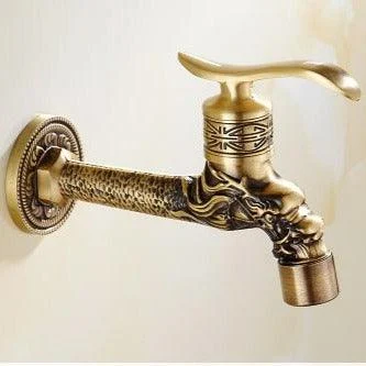 Dragon Carved Washing Machine Tap Single Cold Tap Carved Tap Tap -Bathlova