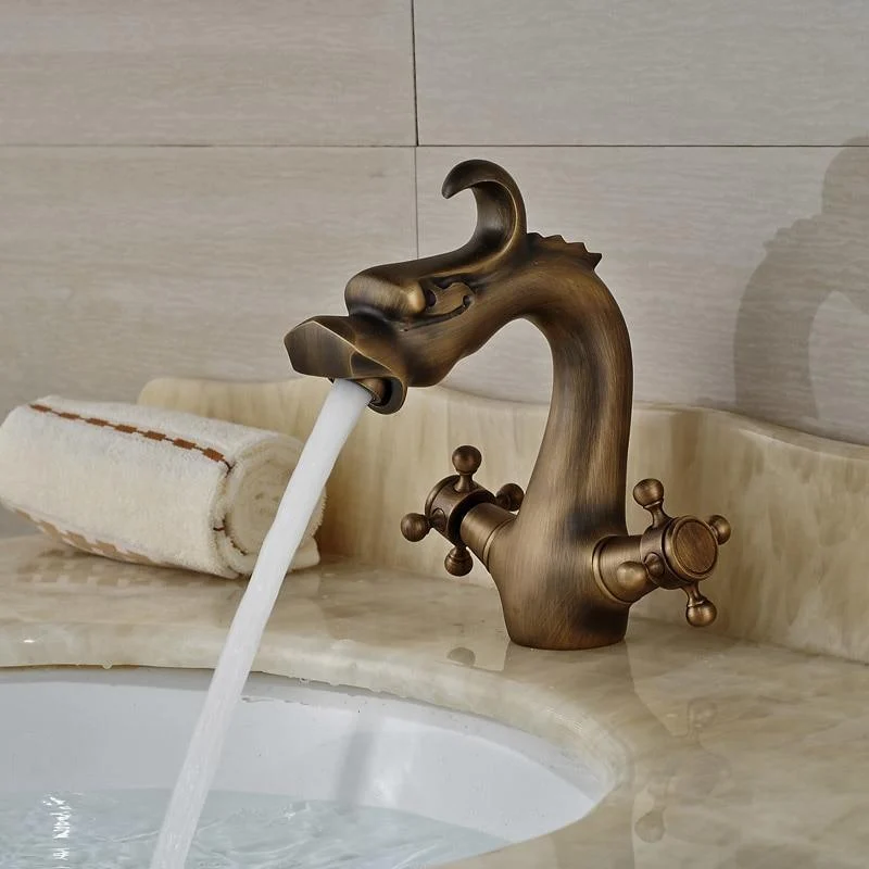 Dragon Style Deck Mounted Dual Handle Tap -Bathlova